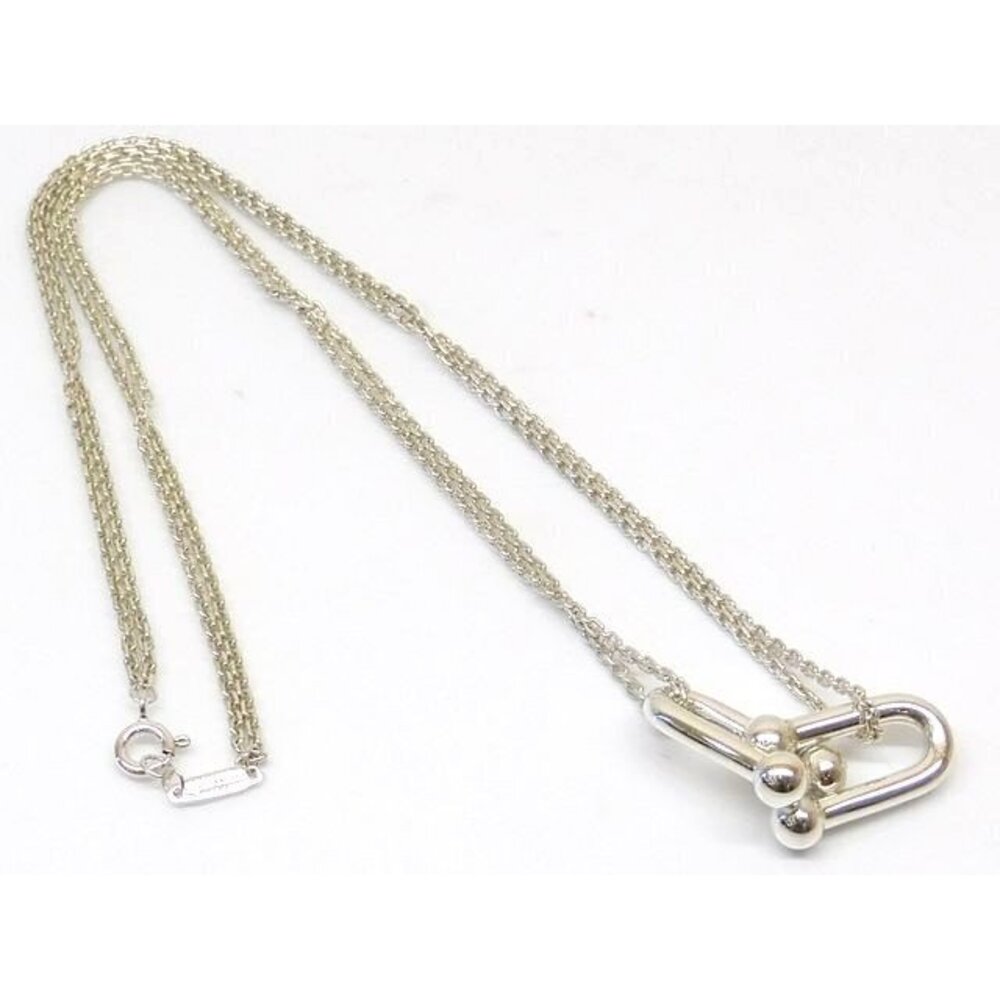 Tiffany Co Hardware Double Link Necklace Sterling Silver Choker